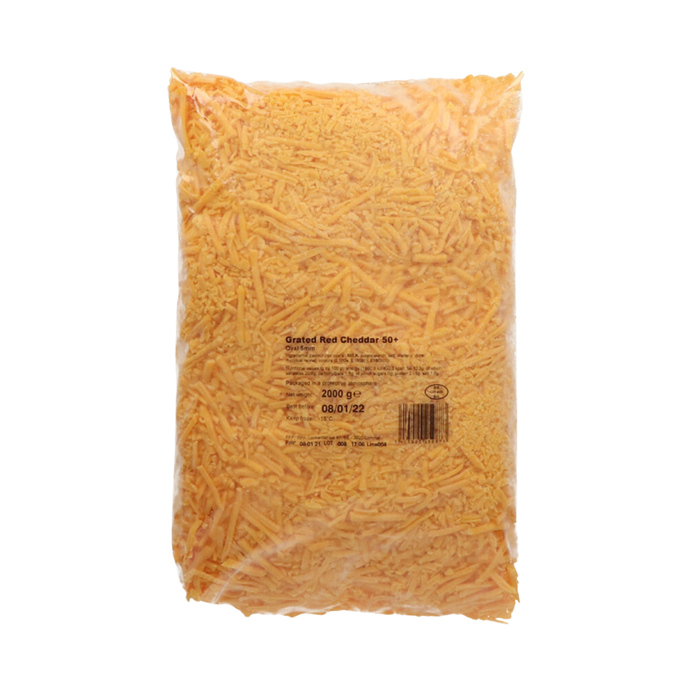 Cheddar Shredded Cheese Red 50+ 2kg