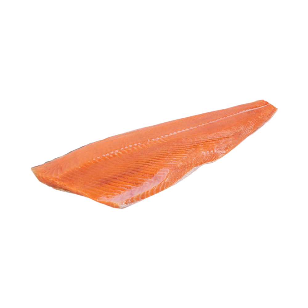Chum Salmon Fillet 1000-1500 gr. 80% NW MSC  Skin On Boneless IQF 