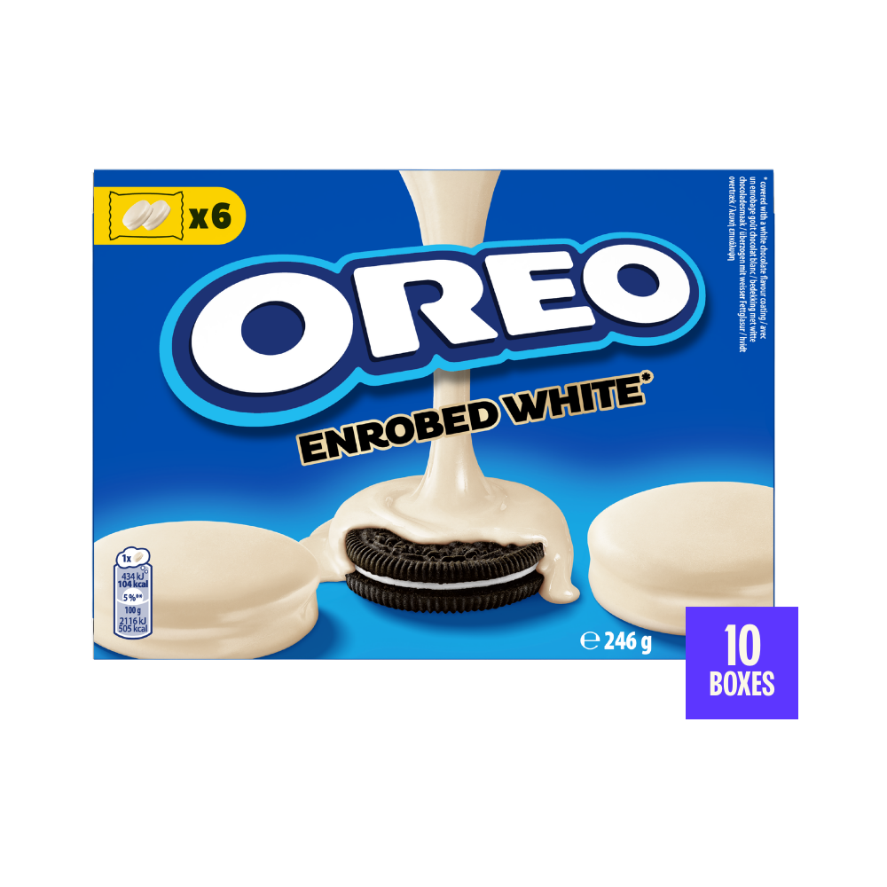 Product Sandwich Biscuits Oreo White Chocolate Coated 6x41 g  Image