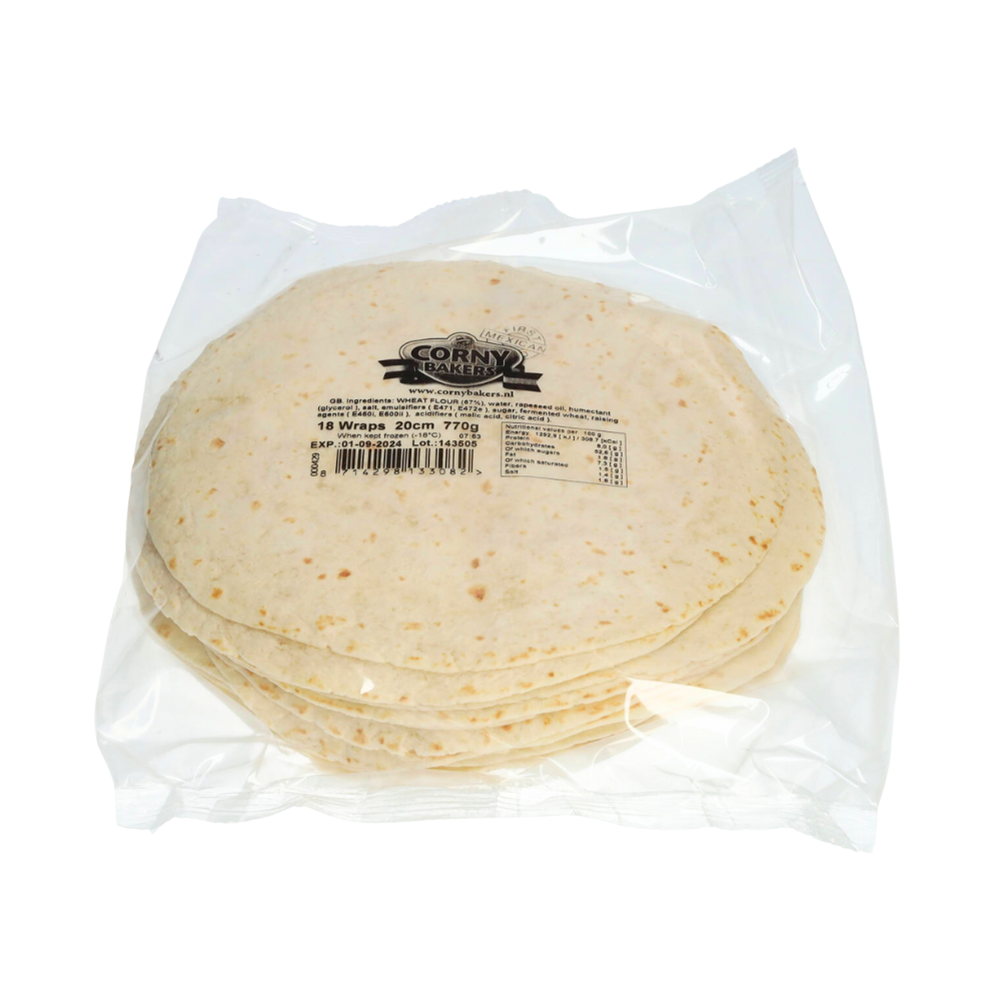 Product Tortillas Corny Bakers Ø 20 cm 18 x +/- 43 g  Image