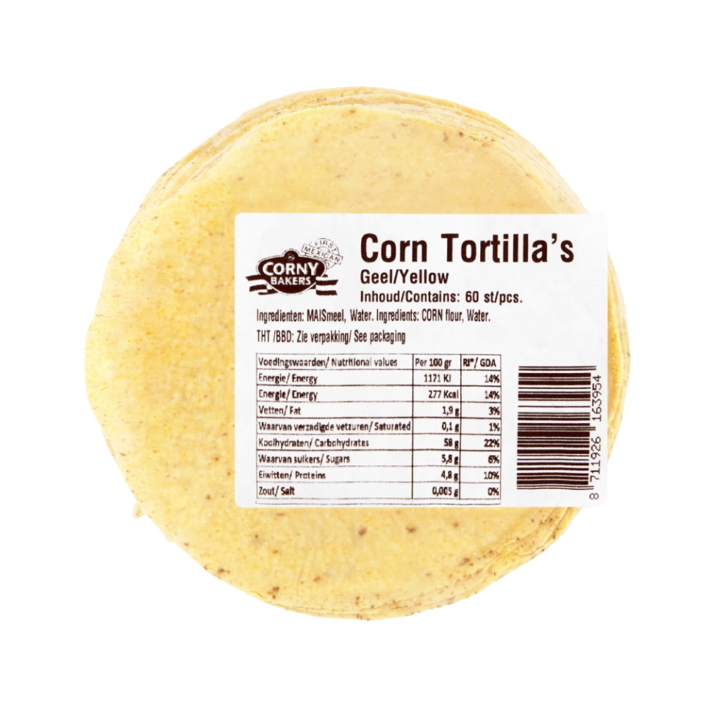 Product Tortillas Corny Bakers Corn 6" 60pcs Image