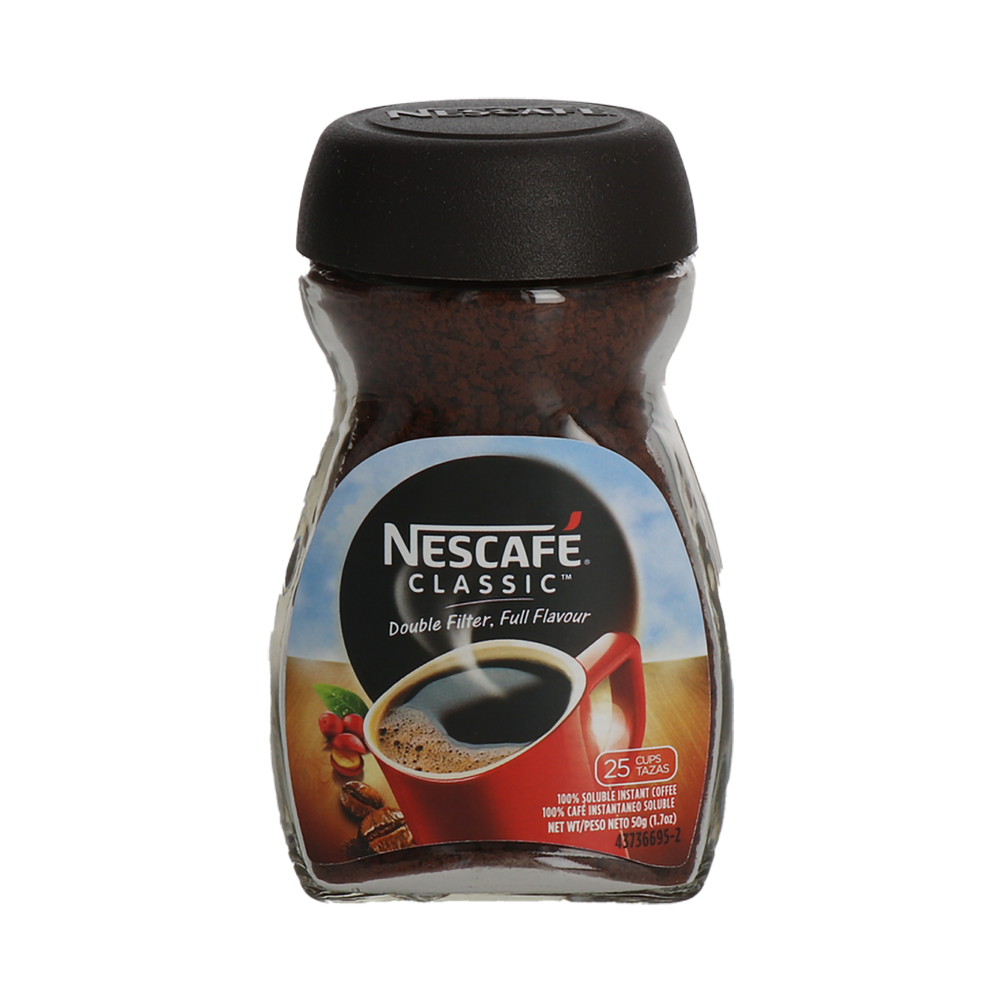 Nescafe with Caffeine Classic Double Filter, Full Flavour 50g