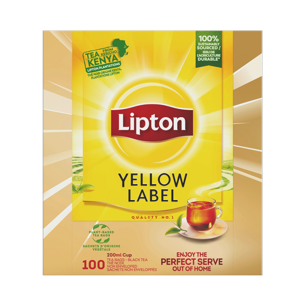 Product Lipton Black Tea Yellow Label No Envelope 100pcs Image