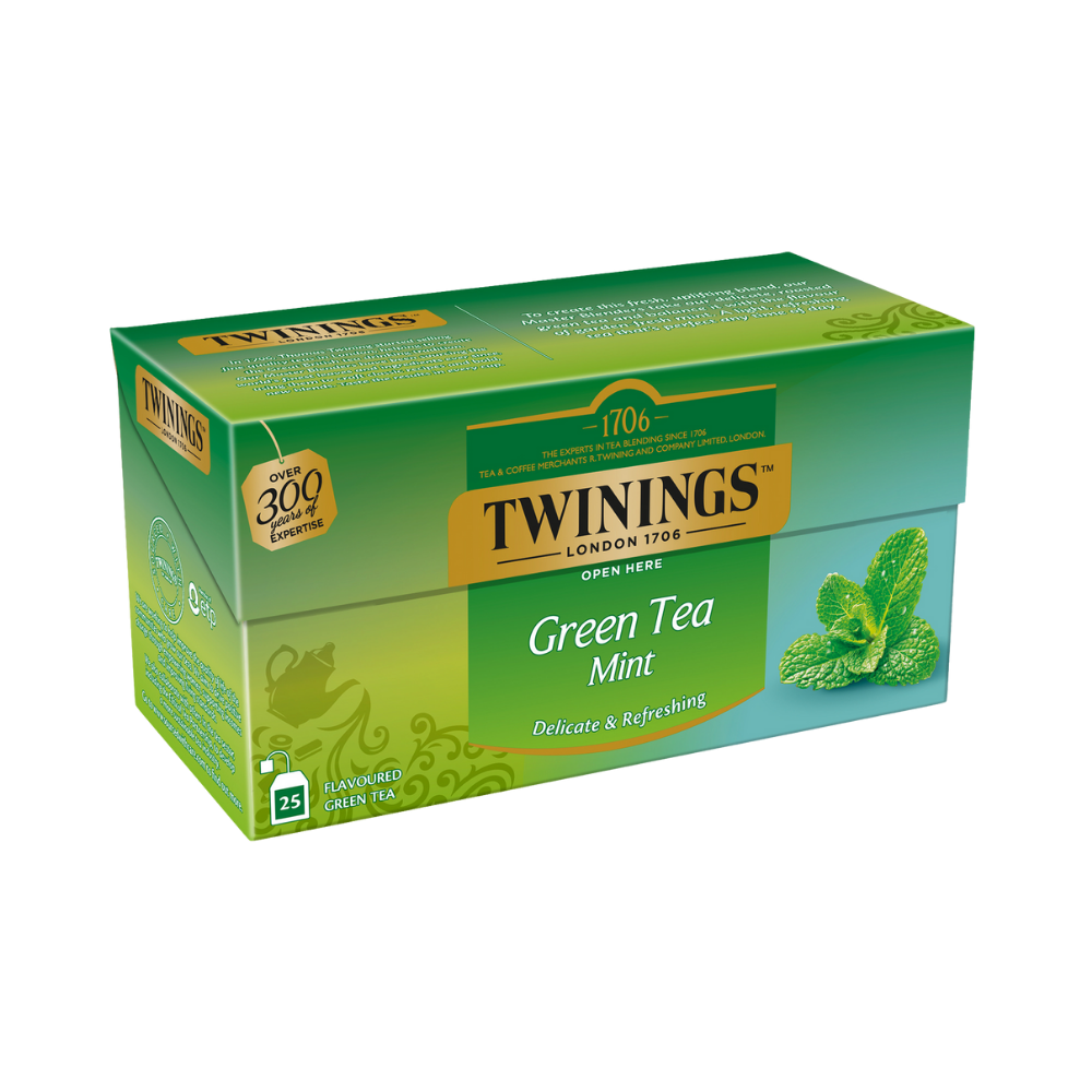 Product Twinings Green Tea Mint Flavoured Delicate & Refreshing 25 Bags Image