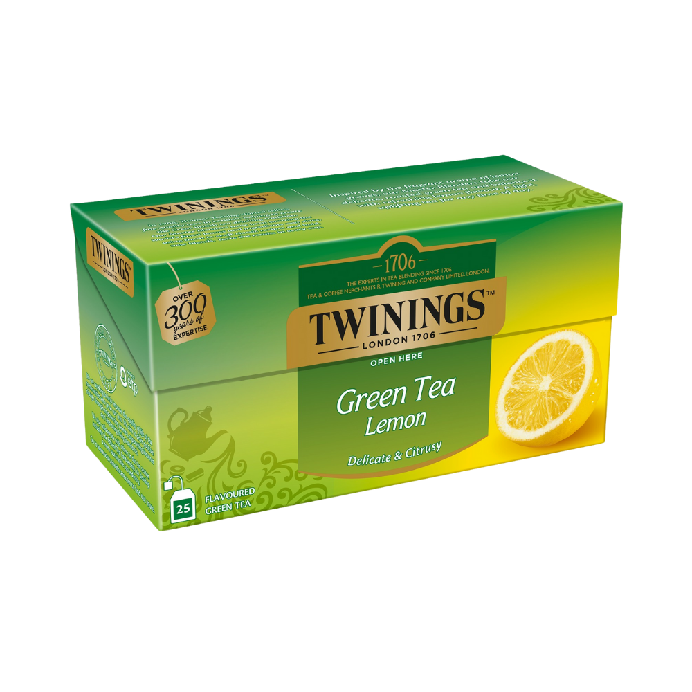 Twinings Green Tea Lemon Flavoured Delicate & Citrusy 25 Bags