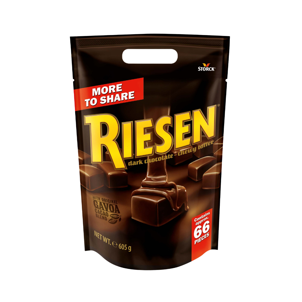 Product Storck Riesen Dark Chocolate Chewy Toffee With Original Gavoa Cacao Blend Image