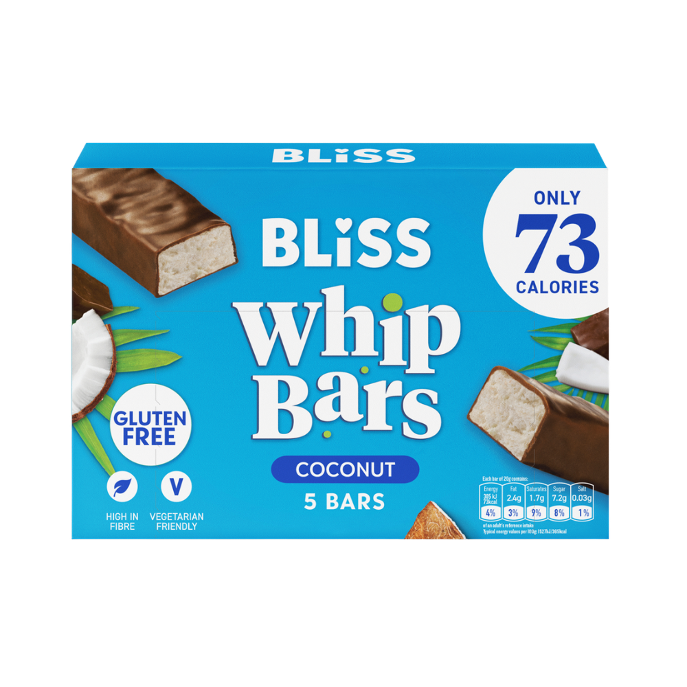 Bliss Whip Bars Milk Choc & Coconut 5x20 g