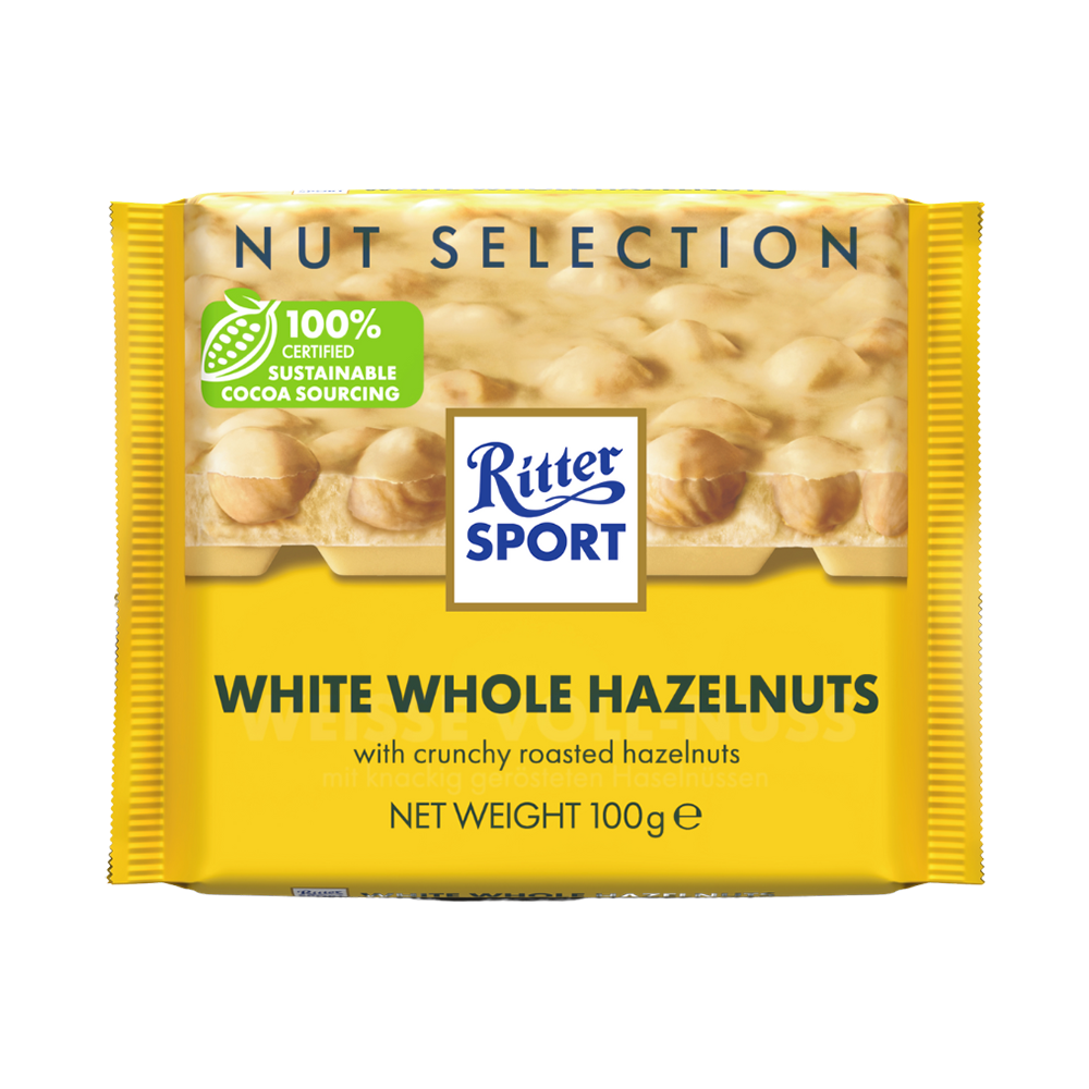 Ritter Sport Nut Sel.White Whole Hazelnut 10x 100g FE7019