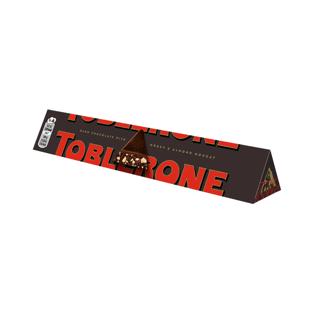 Toblerone Dark with Honey & Almond Nougat 100g