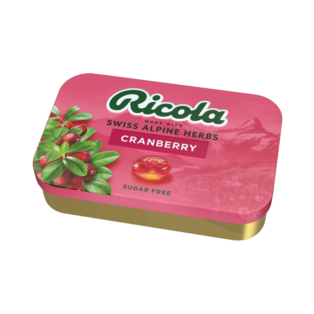 Product Ricola Swiss Herb Drops Cranberry Sugar Free Image