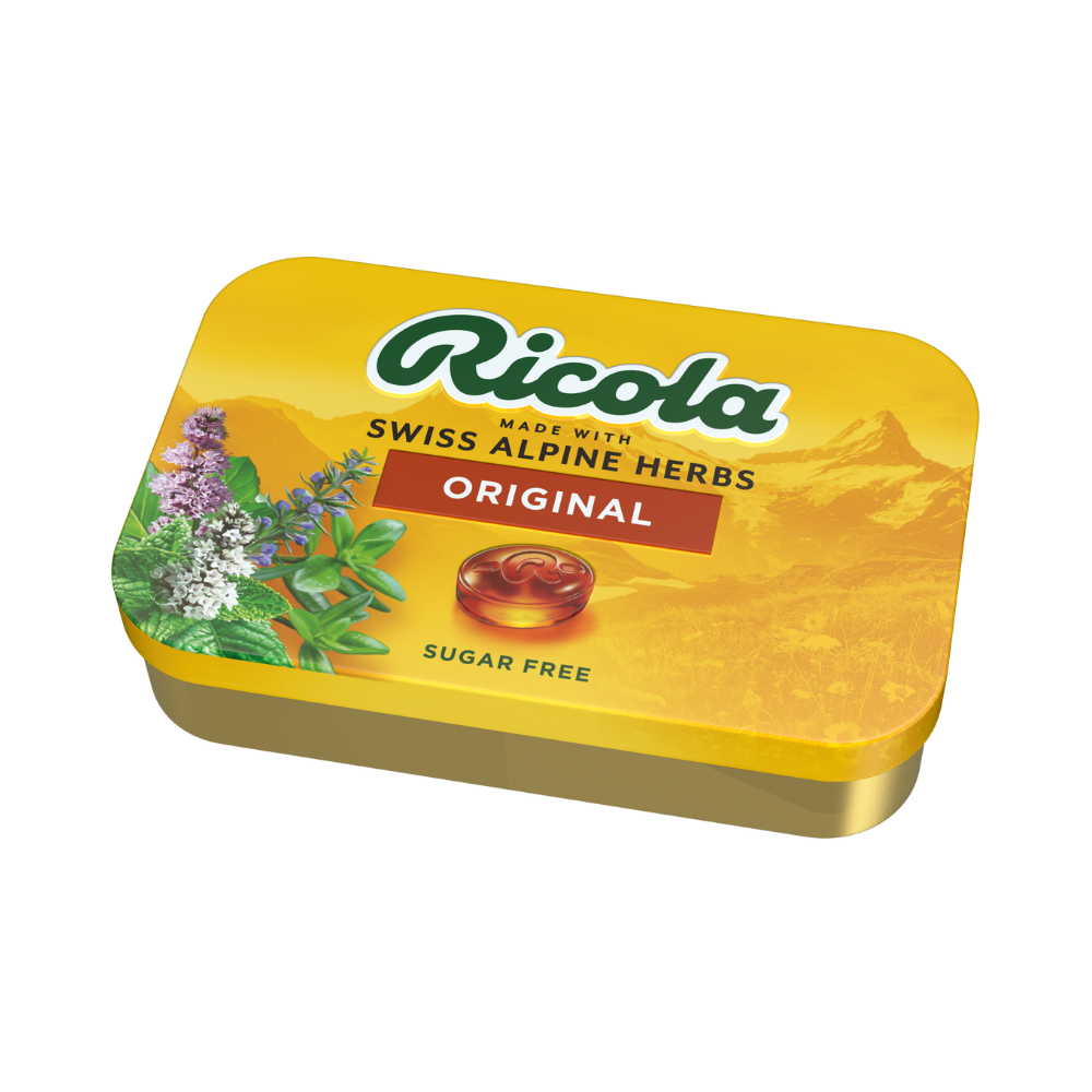 Ricola Swiss Herb Drops Original Herb Sugar Free
