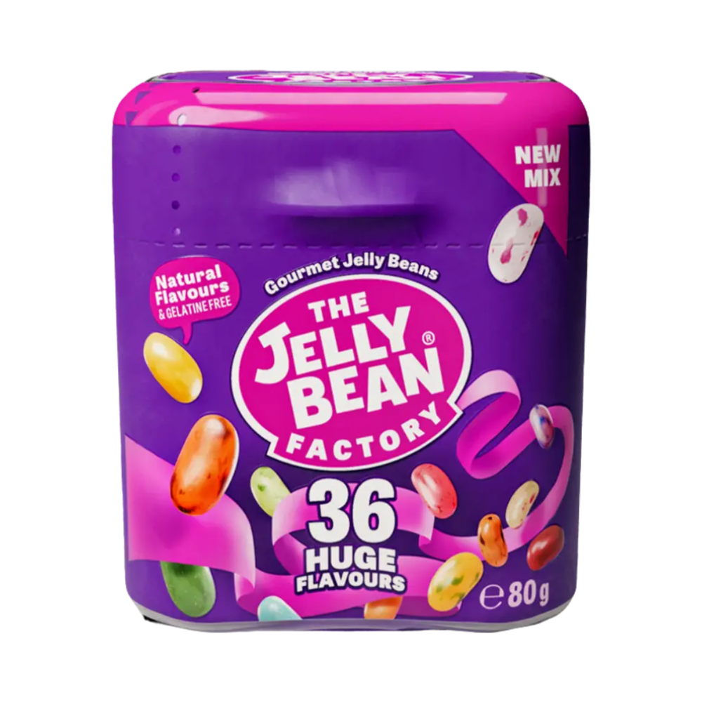 Product Candies The Jelly Bean Factory 36 Huge Flavours 80g Image