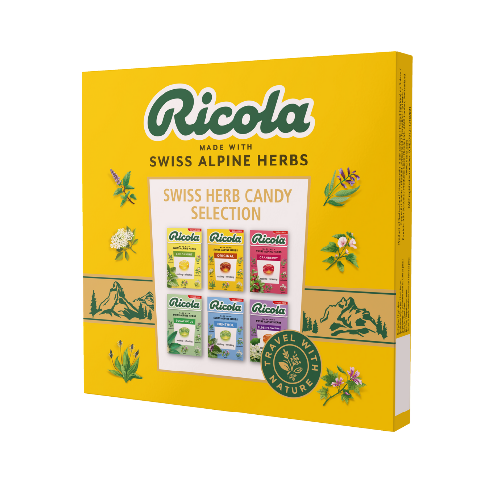 Product Ricola Swiss Herb Drops Assorted Sugar Free 6x27,5 gr. Image
