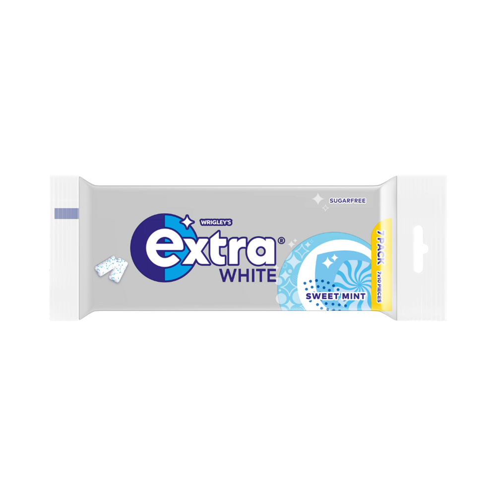 Product Chewing Gum Wrigley's Extra White Sweet Mint Sugarfree 7-pack 98g Image