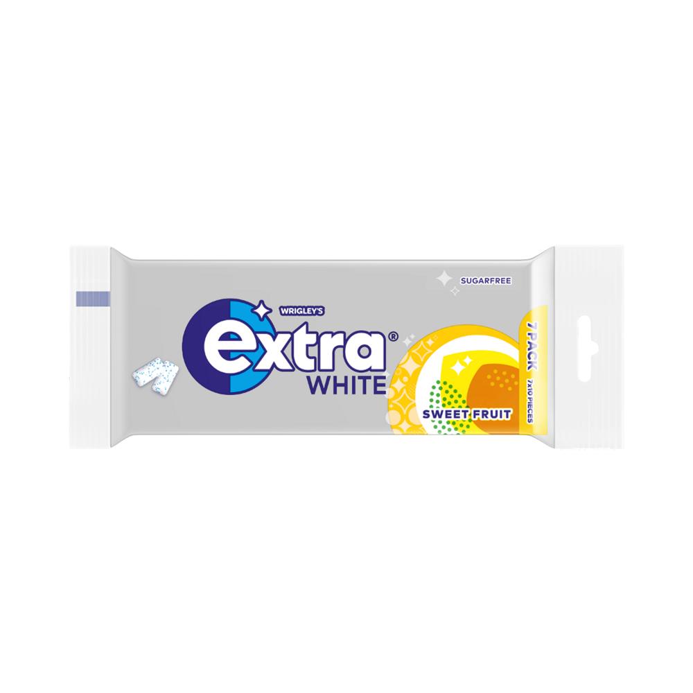 Product Chewing Gum Wrigley's Extra White Sweet Fruit Sugarfree 7-pack 98g Image