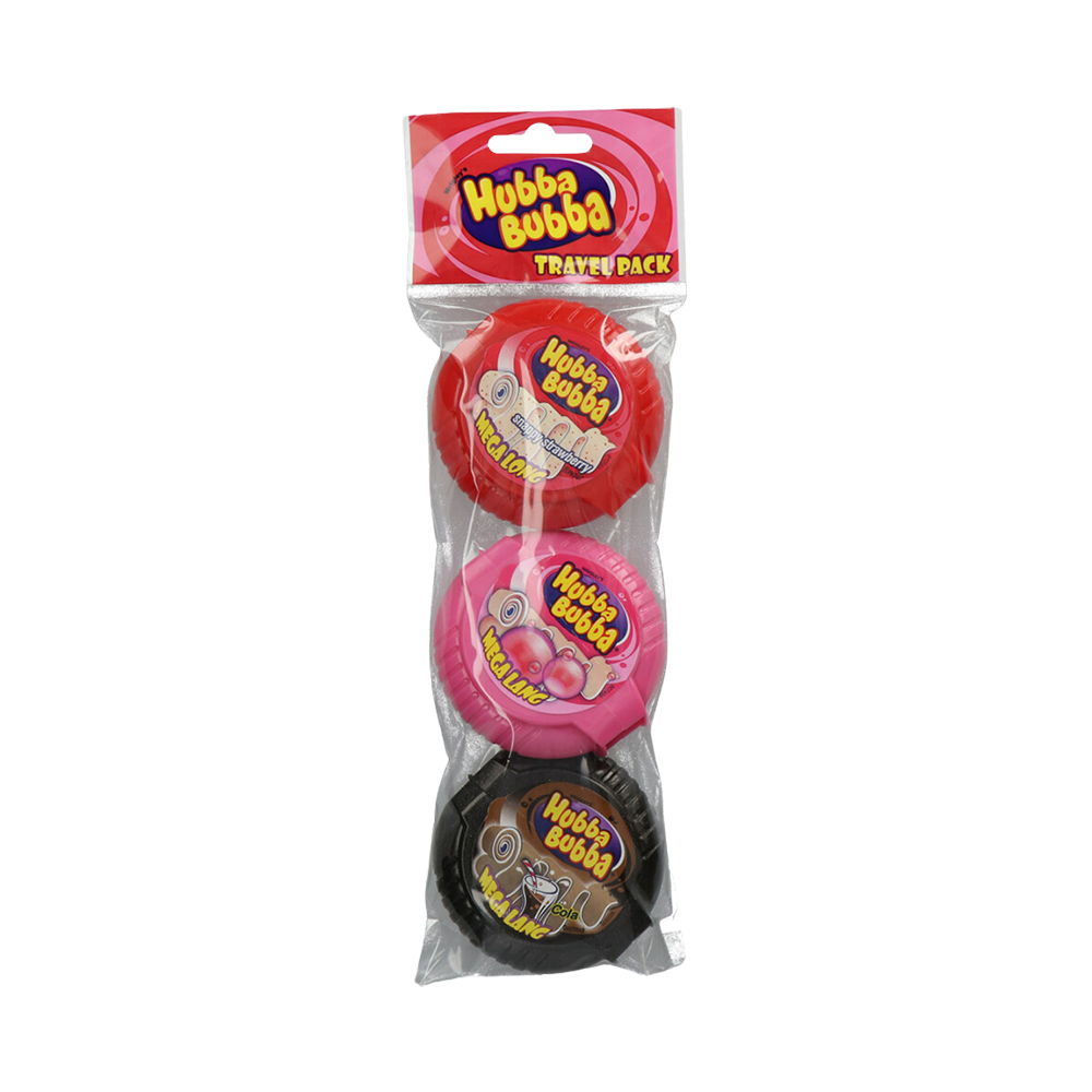 Chewing Gum Wrigley's Hubba Bubba Bubbletape Travel Pack 3x 56g