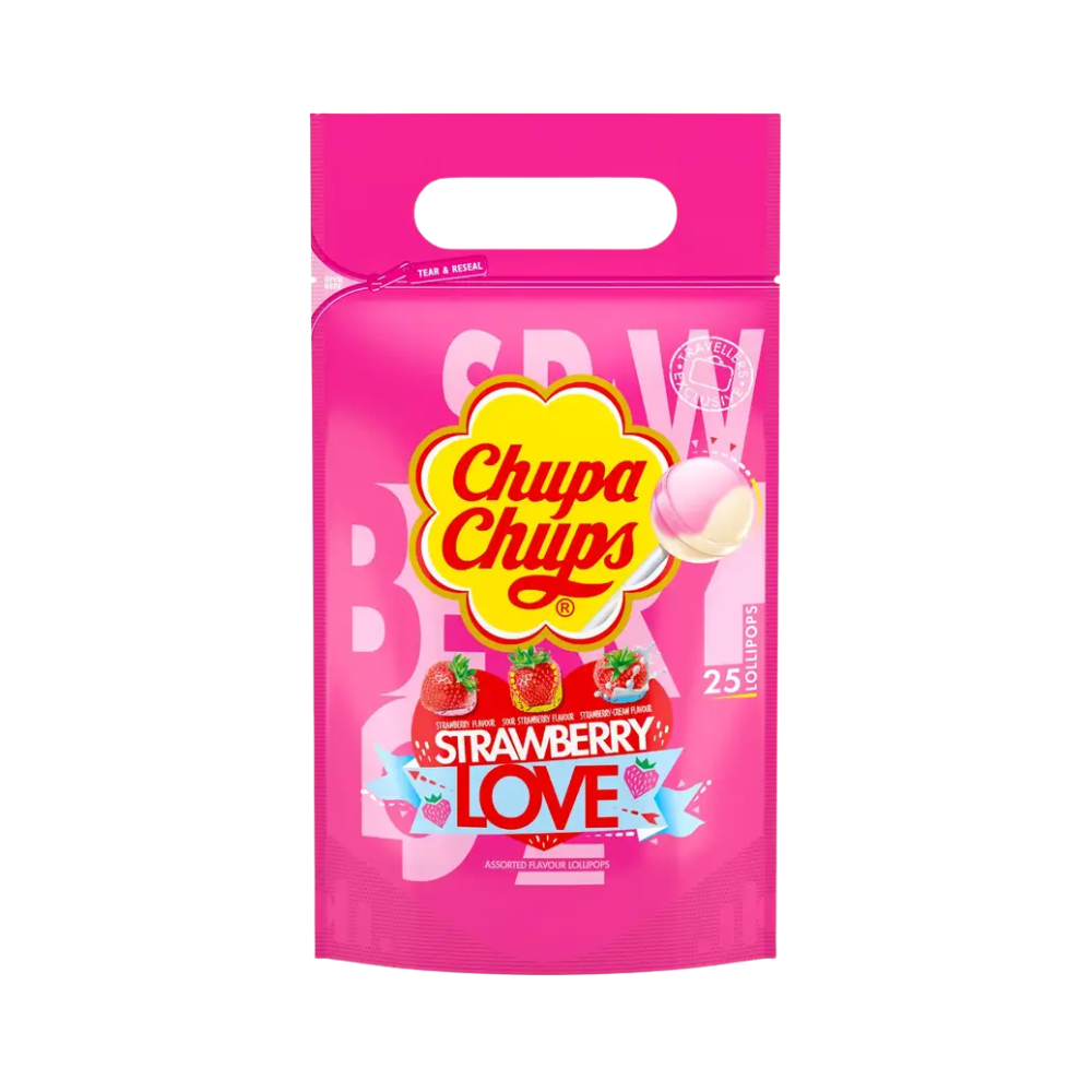 Product Lollipop Chupa Chups Strawberry Love 25 Pieces Image