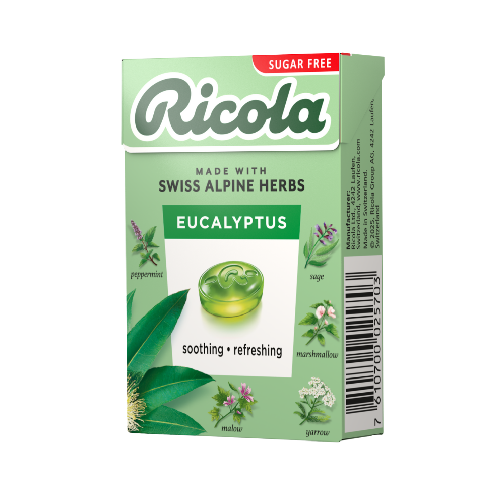 Ricola Swiss Herb Drops Eucalyptus Sugar Free