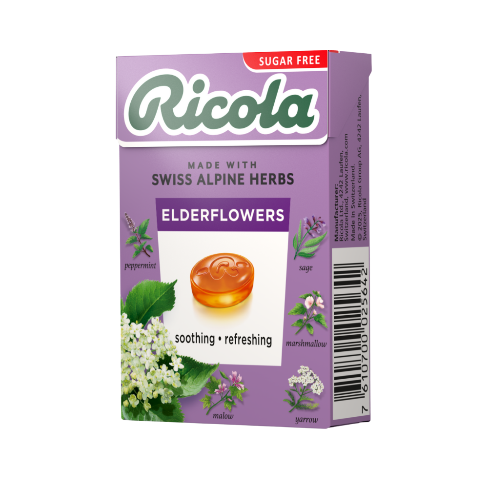Product Ricola Swiss Herb Drops Elderflowers Sugar Free Image