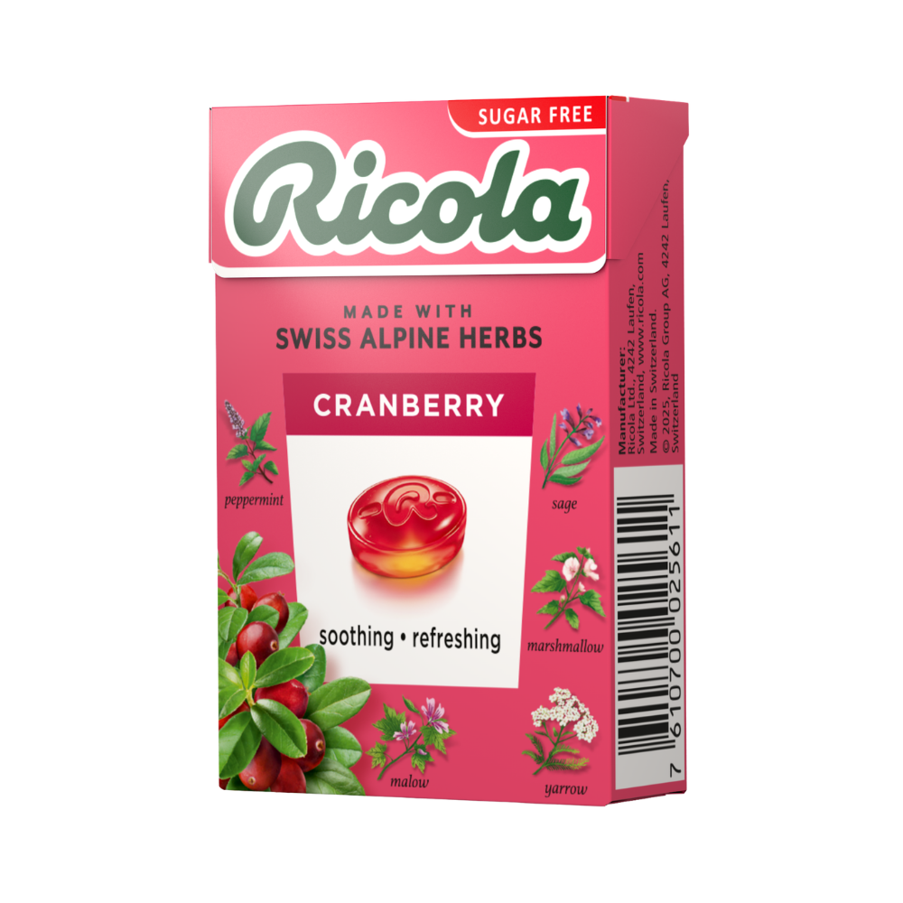 Product Ricola Swiss Herb Drops Cranberry Sugar Free Image