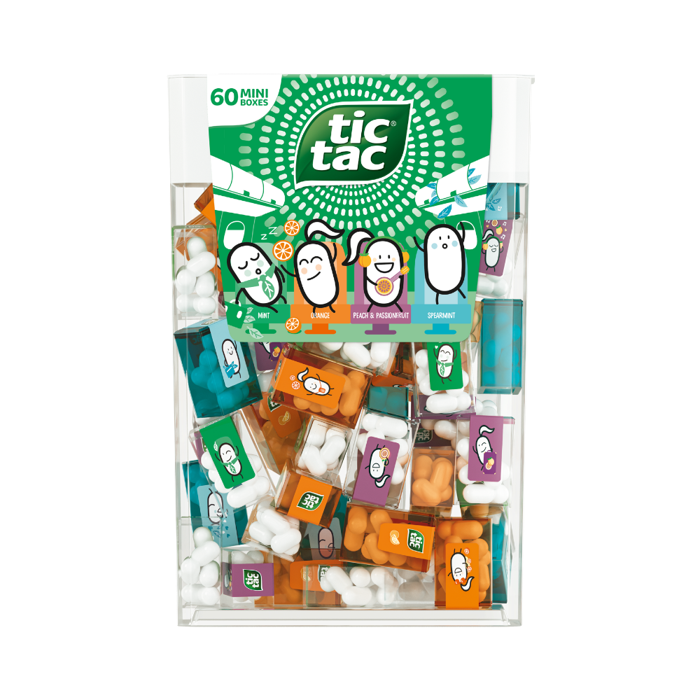 Tic Tac Lilliput Mixed G Spearmint/Mint/Orange/Peach & Passion Flavour 60x3,8 g