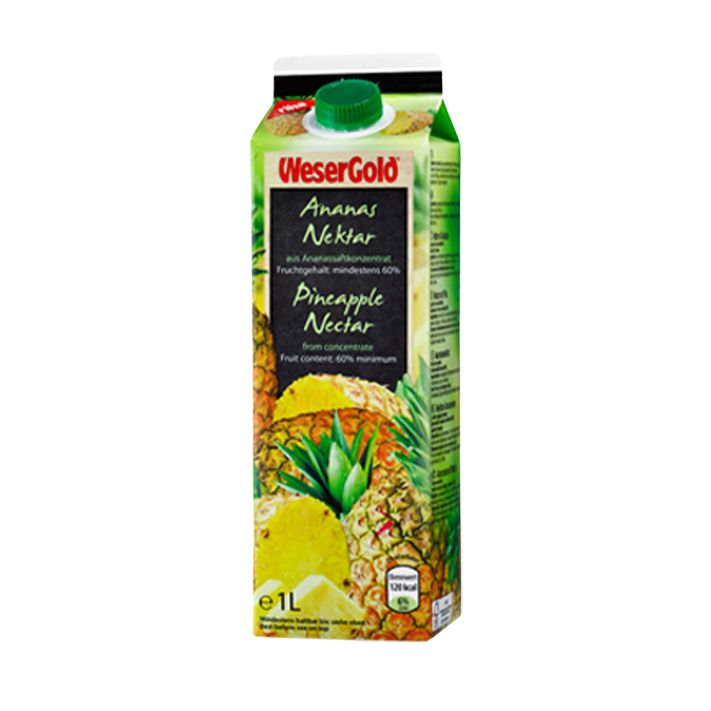Product Pineapple Nectar Wesergold 60% Recap 1L Image