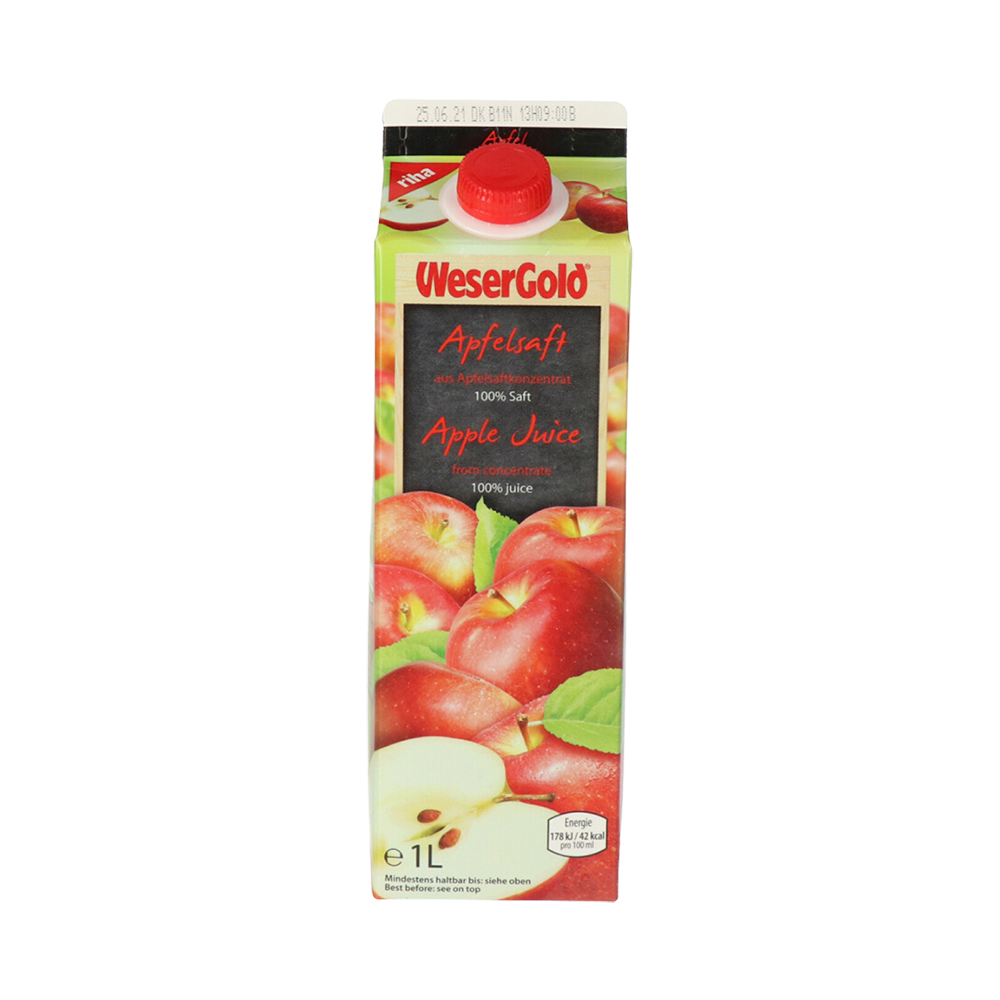Apple Juice Wesergold 100% Juice Recap 1L