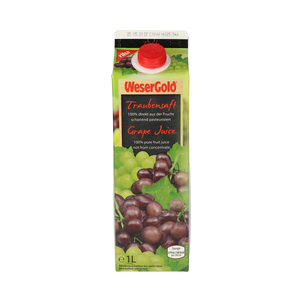 Grape Juice Red Wesergold 100% Juice Recap 1L