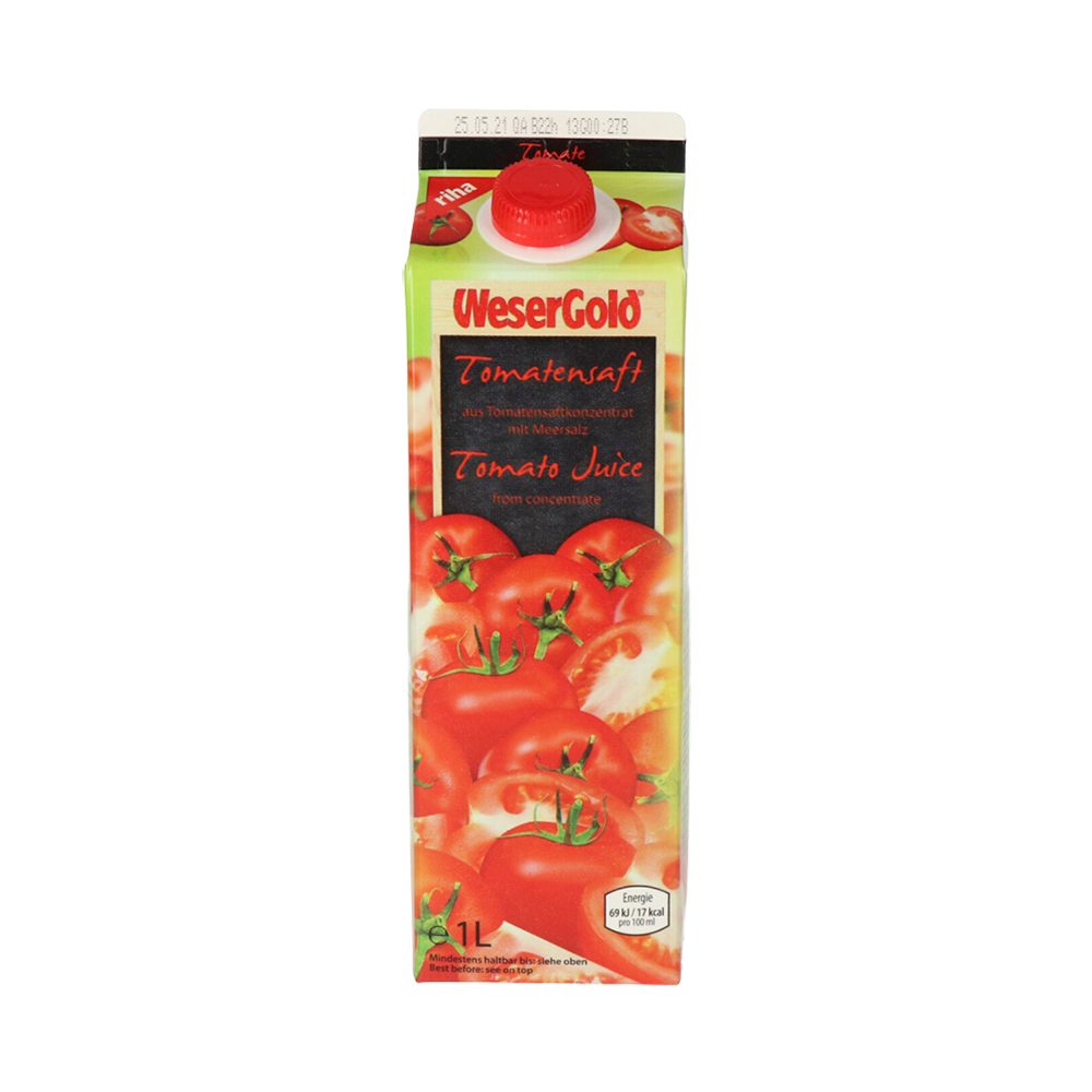 Product Juice Tomato Wesergold 100% Juice Recap 1L Image