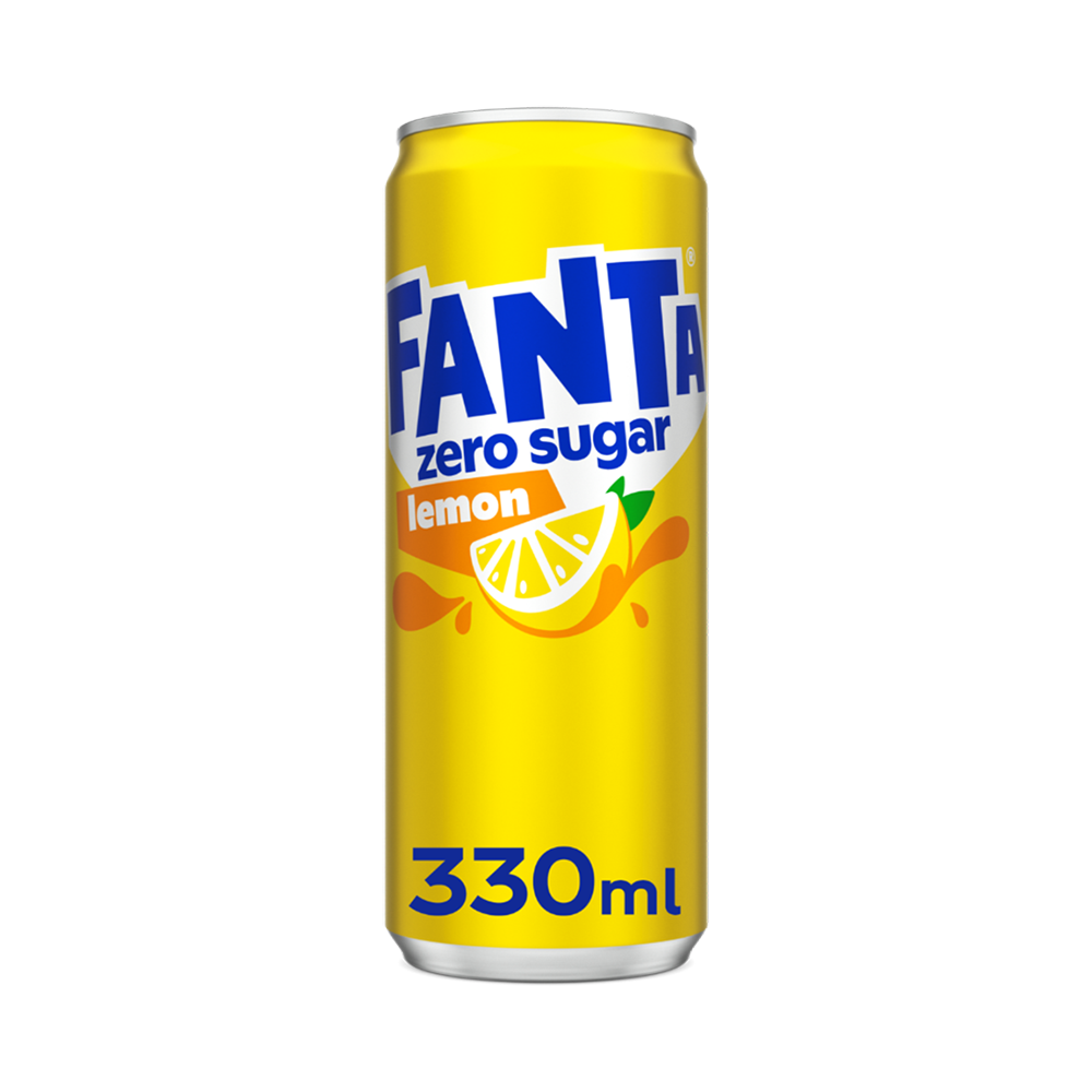 Product Fanta Soft Drinks Zero Lemon Sleek Can Deposit NL Logo 33cl Image