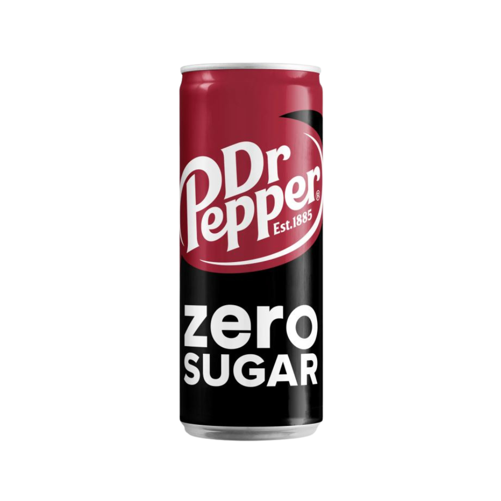 Soft Drinks Dr Pepper Zero Sleek Can Deposit NL Logo