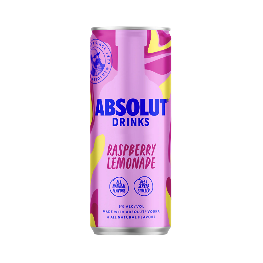 Absolut Premix Raspberry Lemonade Drinks Slimcan Deposit NL Logo