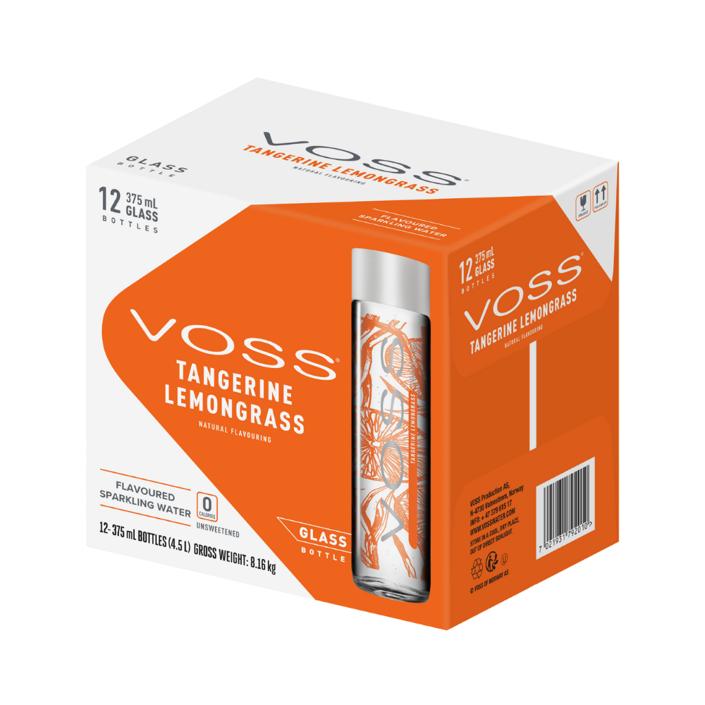 Product Mineral Water Voss Tangerine Lemon 375ml Image