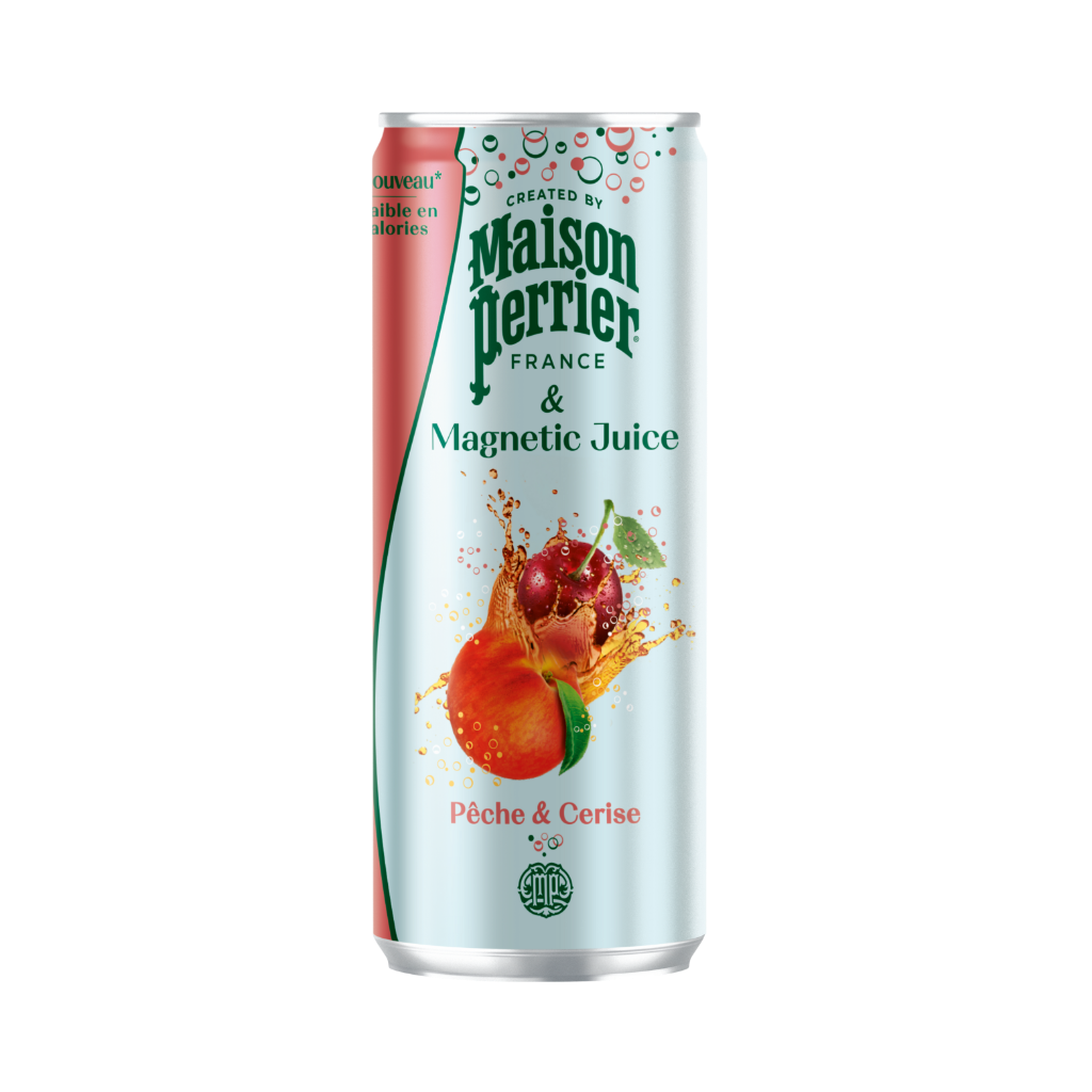 Product Maison Perrier Sparkling Water with Fruit Juices Magnetic Juice Peach & Cherry Image
