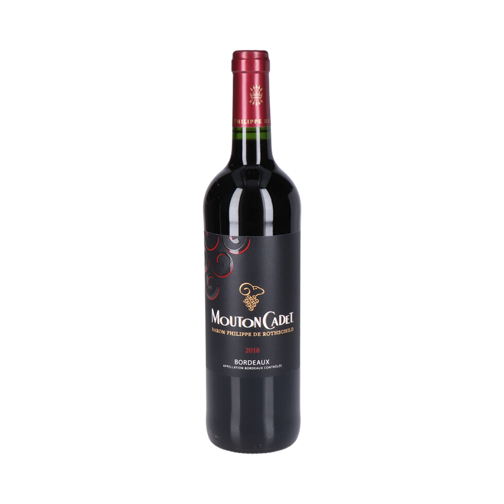 Red Wine France Bordeaux Baron Philippe de Rothschild Mouton Cadet Rouge A.O.C.