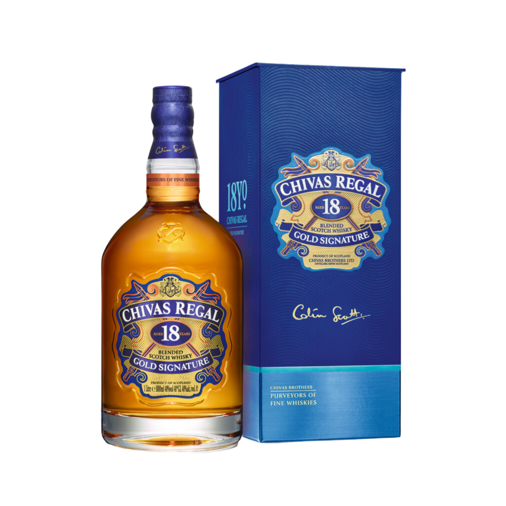 Chivas Regal Whisky Gold Signature Aged 18 Years + Giftbox 1L