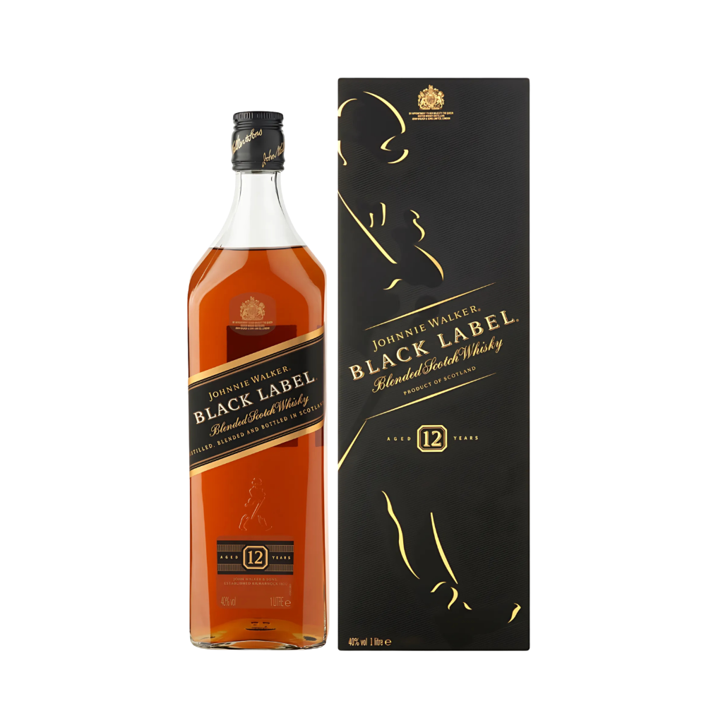Johnnie Walker Black Label Whisky Aged 12 Years 1L