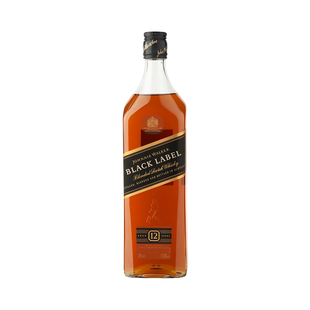 Johnnie Walker Black Label Whisky Aged 12 Years 1L