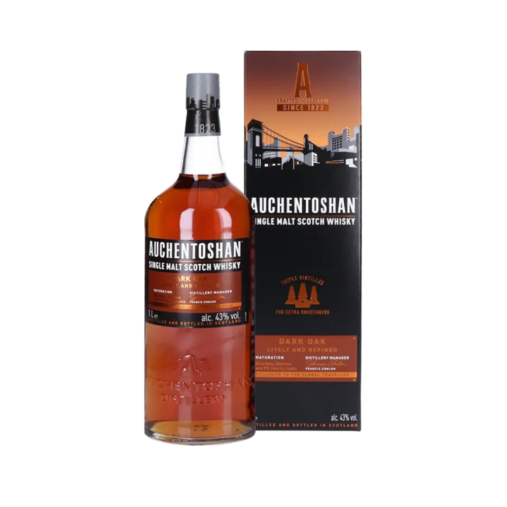 Auchentoshan Whisky Dark Oak + Giftbox 1L