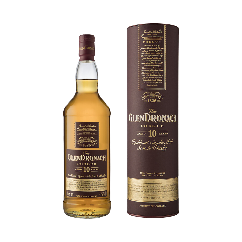 Product The GlenDronach Whisky Forgue Aged 10 Years + Giftbox 1L Image