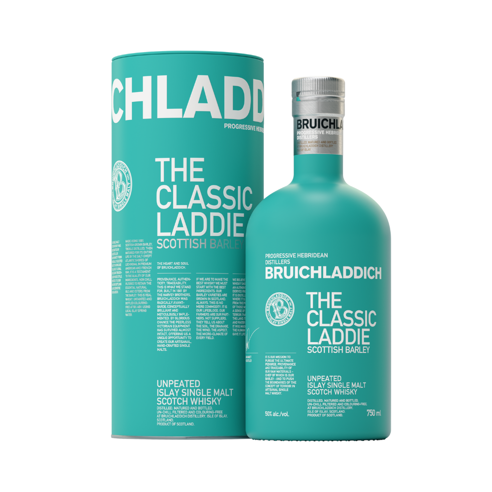 Bruichladdich Whisky The Classic Laddie Scottish Barley in Tube