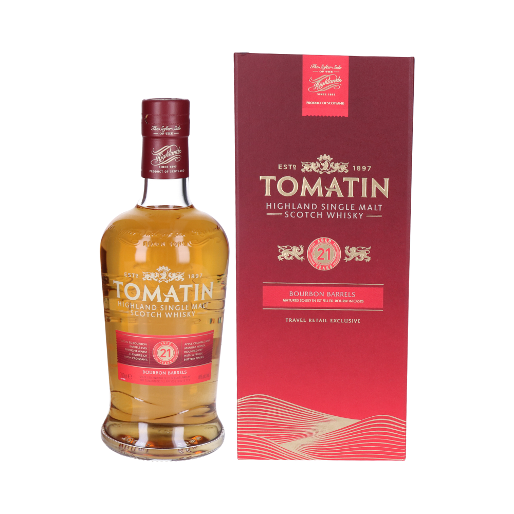 Whisky Tomatin Bourbon Barrels Aged 21 Years Giftbox 70cl