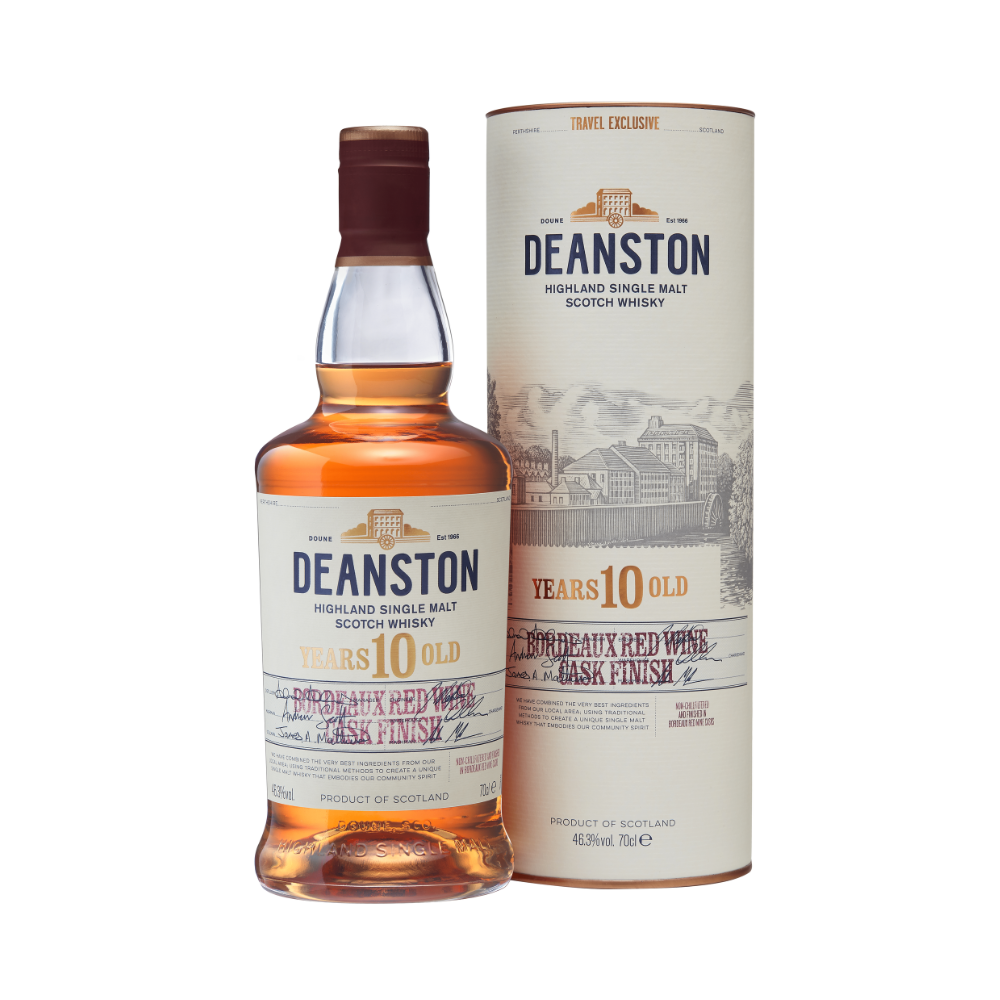 Whisky Deanston 10 Years Old Bordeaux Red Wine Cask Finish Giftbox 70cl