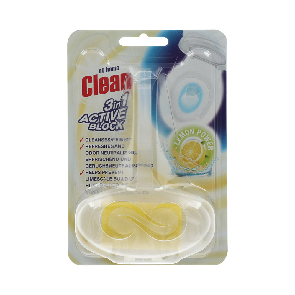 Toilet Blocks At Home Clean 3x Active Lemon Power 40g