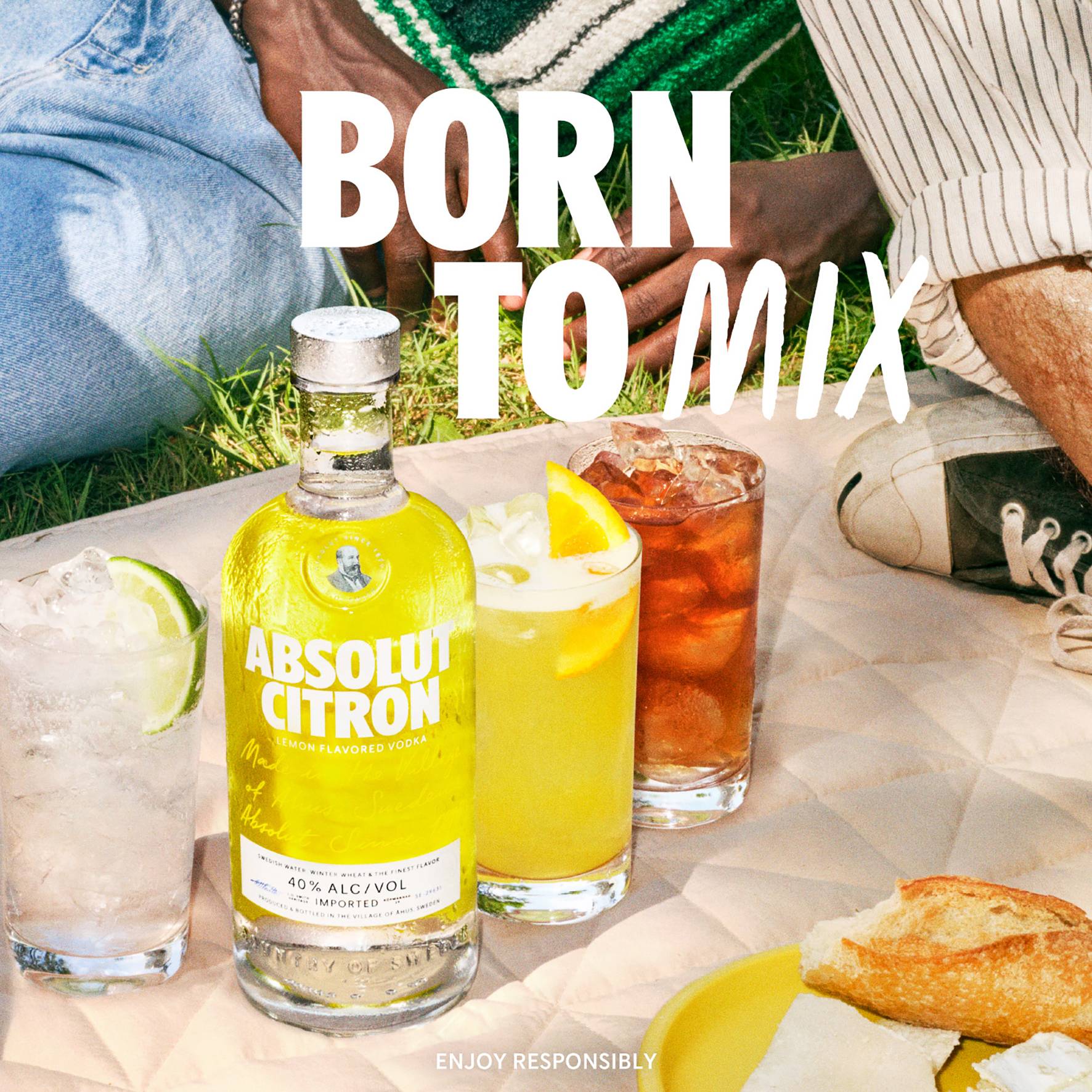 Absolut Vodka Citron 1L 